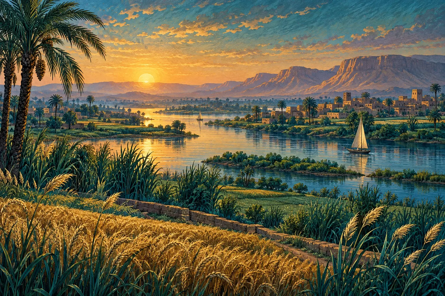 Illustrative landscape; not a historical reconstruction